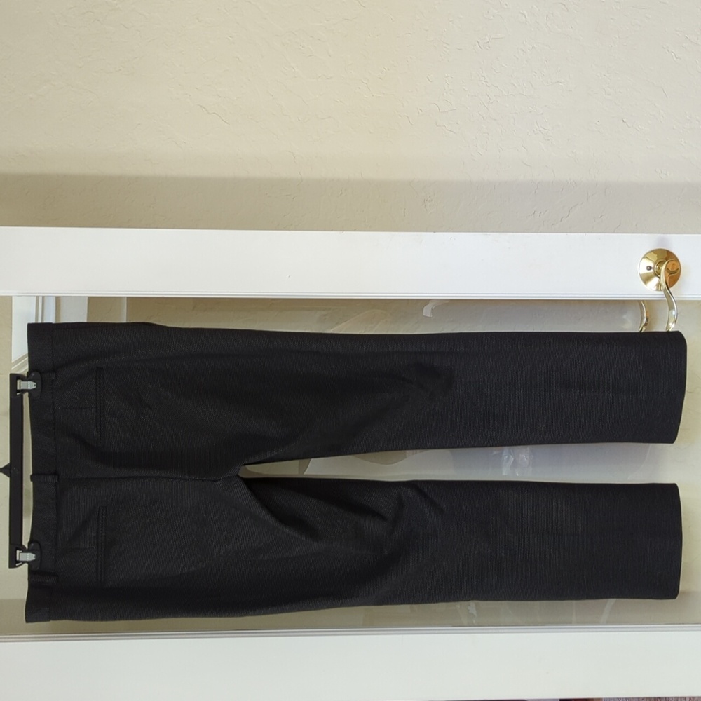 Ann Taylor Black Tailored Small Dot Straight Leg Dress Pants Size 12 - Picture 5 of 10